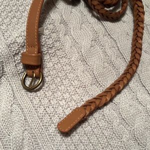 Faux Leather Braided Belt
